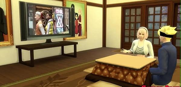  Naruto Boruto Cap 3 Sakura invita a boruto aver una pelicula luego le dice para ir al cuarto y termina follandoselo y se graba desde telefono le acaba adentro